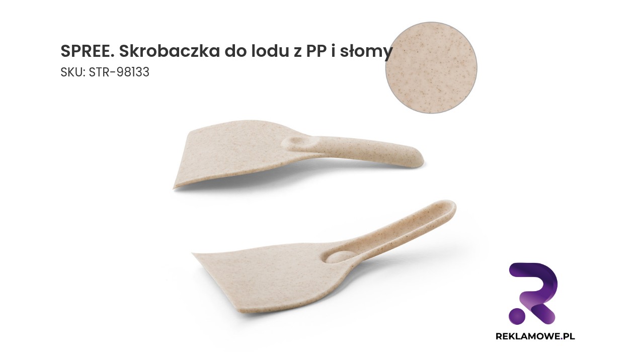 Skrobaczka do lodu SPREE wykonana z polipropylenu i słomy