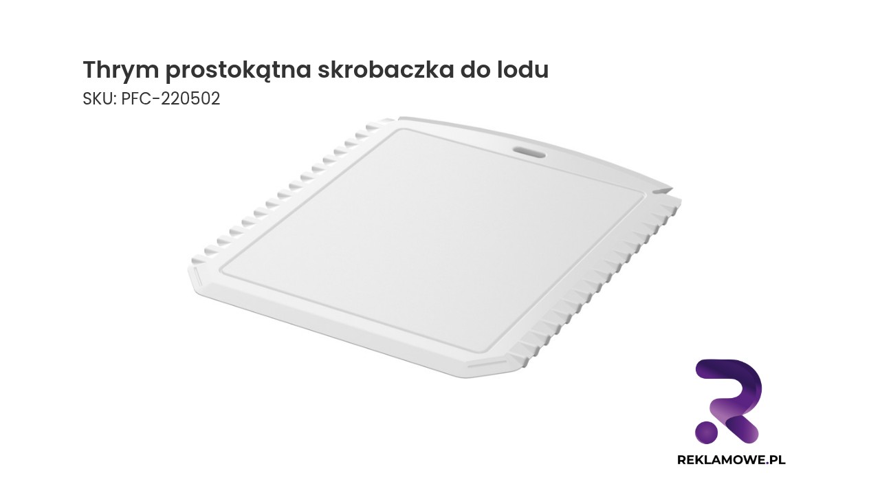 Thrym prostokątna skrobaczka do lodu wykonana z tworzyw sztucznych pochodzących z recyklingu Thrym prostokątna skrobaczka do lodu