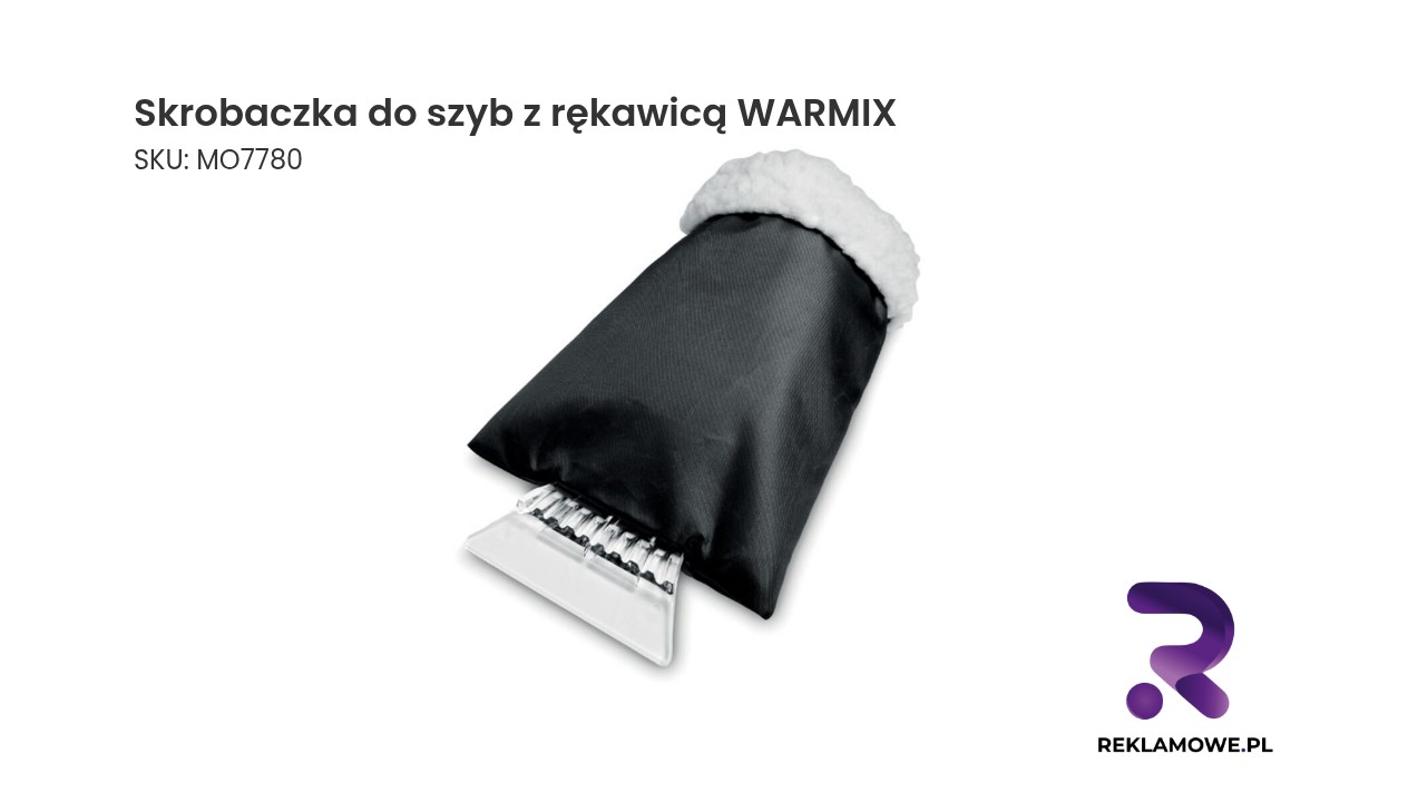 Skrobaczka do szyb z rękawicą Warmix zapewniająca komfort podczas mroźnych dni