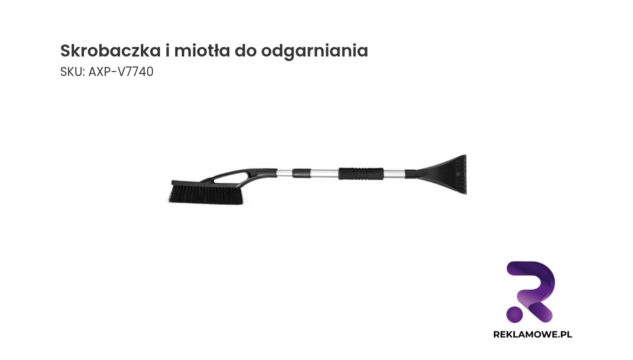 Skrobaczka i miotła do odgarniania śniegu