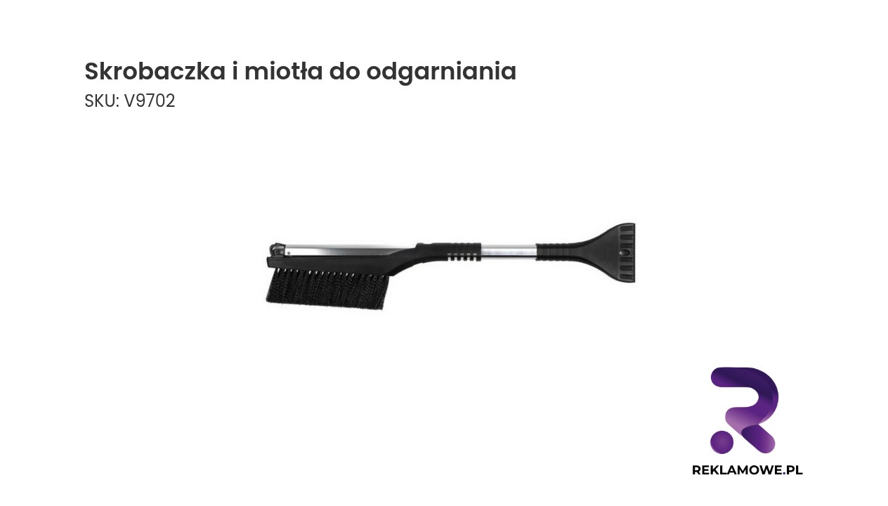 Skrobaczka i miotła do odgarniania śniegu