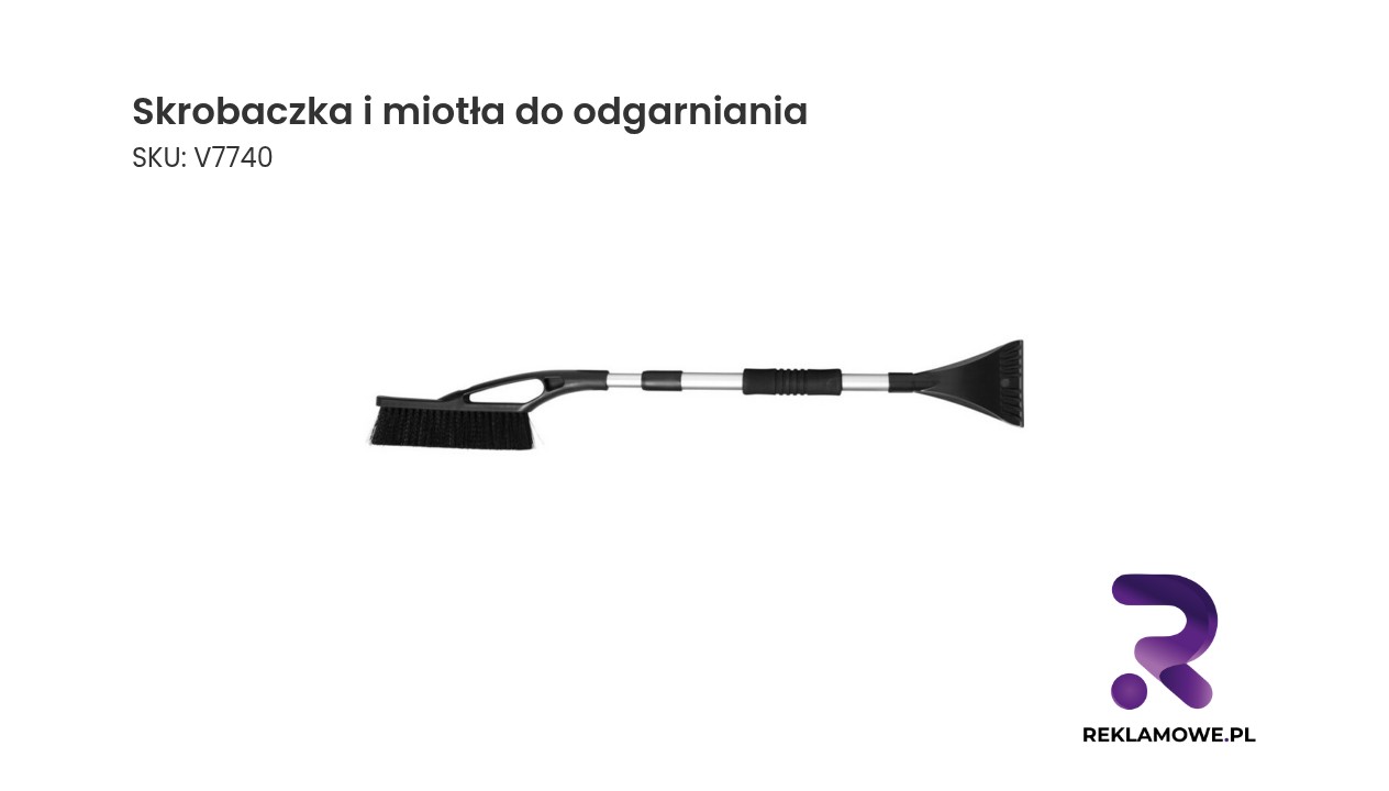 Skrobaczka i miotła do odgarniania śniegu z samochodu