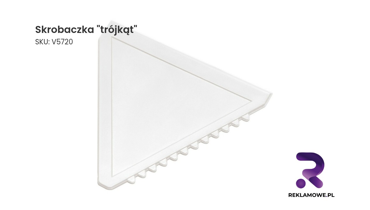 Skrobaczka do szyb w kształcie trójkąta